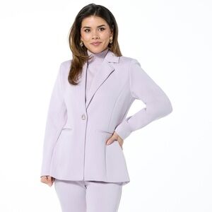 MarlaWynne Lilac Single-Button Blazer